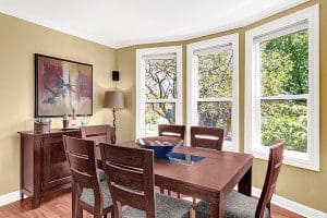 Staged Seattle home dining room