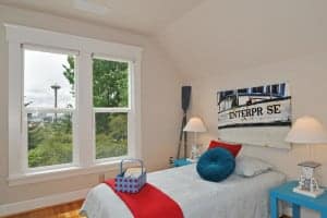 Queen Anne Craftsman Style House Kid's Room Staged