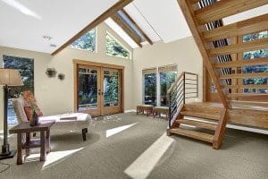 Seattle Staged Mercer Island Craftsman House Sunroom