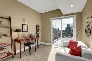 Wallingford home office staged by seattle staged to sell