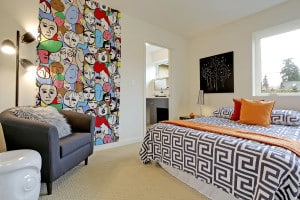 Green Canopy Homes staged Teen Room