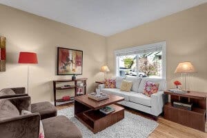 Wallingford house living Room staged by seattle staged to sell