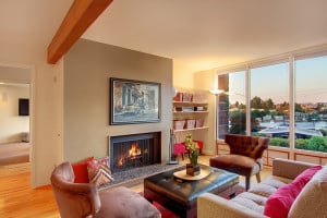 Seattle Staged Magnolia Neighborhood Contemporary Living Room