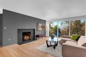 Matthew's Beach Staged Living Room, Seattle Staged to Sell