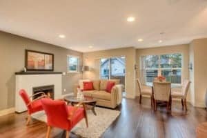 Seattle Staged Wallingford Contemporary Townhouse