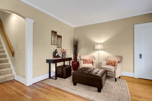 Green Lake staged living room