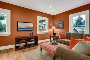 Family room staged in Green Lake