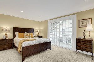 Master Bedroom Craftsman style home staged
