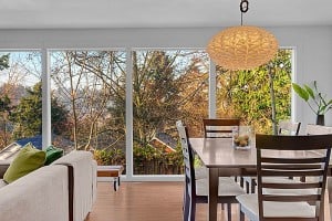 Matthew's Beach Staged Living and Dining Rooms, Seattle Staged to Sell