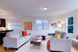 Capitol Hill Remodeled Living Room, Photo by Gordon Wang