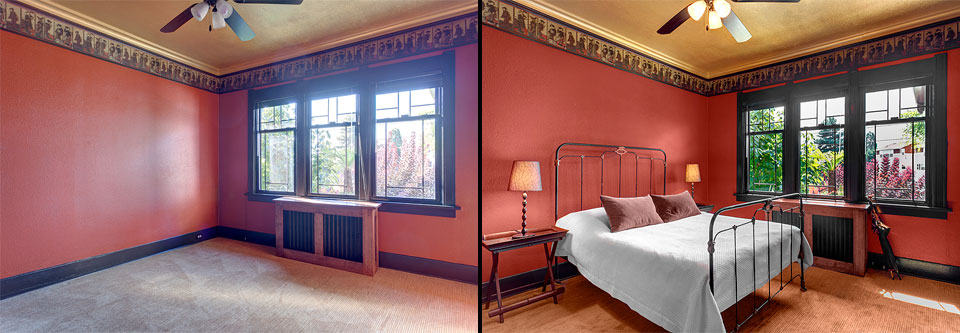 A Wallingford neighborhood bedroom staged to sell by Seattle Staged To Sell
