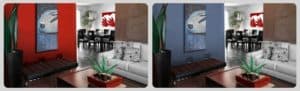Colors on walls can actually showcase your wall art in a stronger way. Source: Decorati