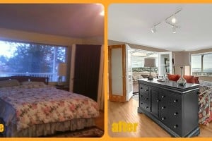 Before and after staging transformation Home staging transformation of a Magnolia house for sale STAGED BY SEATTLE STAGED TO SELL