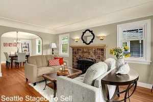 Staged Living Room Green Lake Staged living Room