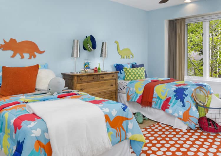 Luxury Mercer Island Home Staging Kid's Bedroom Design