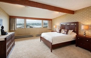seattle water front staged home for sale sheridan beach staged master bedroom