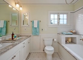 Staged bathroom for house for sale in seattle