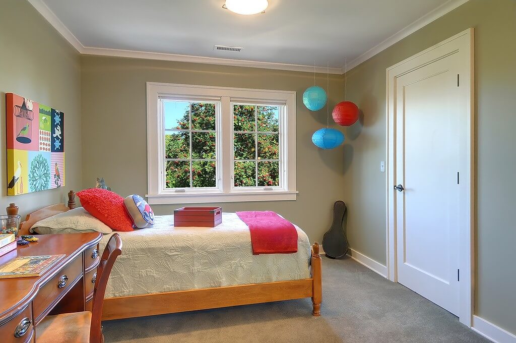 craftsman style kid's room staged