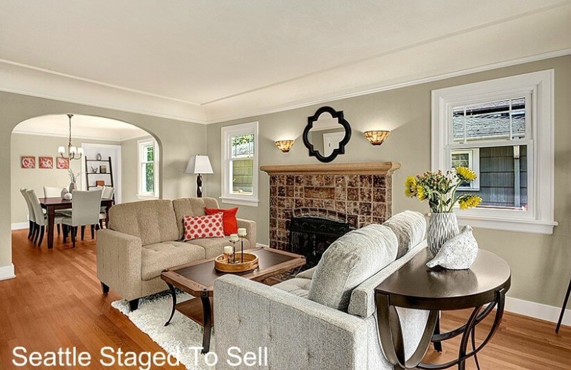 Green Lake Staged living Room