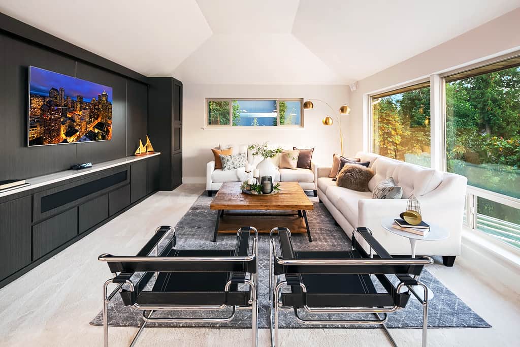 Bellevue Washington Home Staging Design Living Room