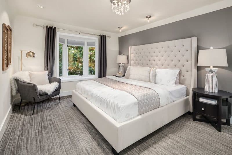 Bellevue, WA remodel staged master bedroom