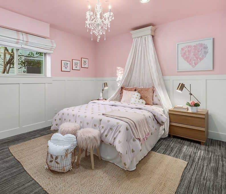 Bellevue, WA remodel Staged pink girl's bedroom