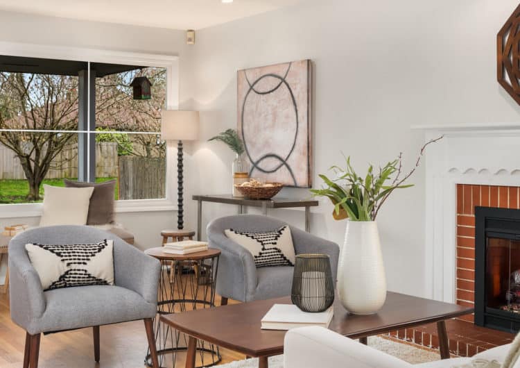 Staging Spotlight Hip Wedgwood Midcentury Home Ssts Blog Midcentury Home S Staged Living Room In Wedgwood Seattle