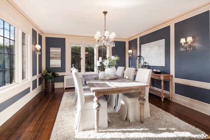 Seattle Higland Drive mansion transitional dining room design