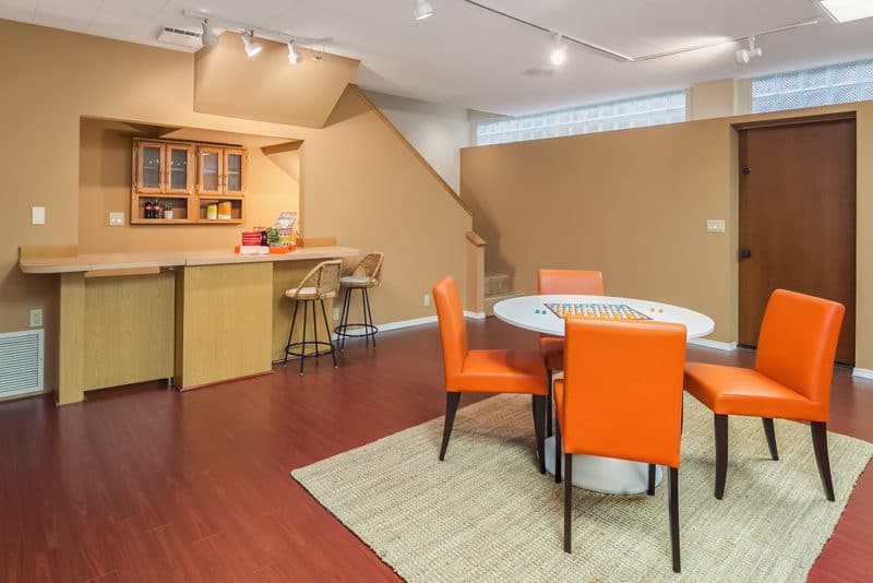 Midcentury Laurelhurst luxury home's staged games room