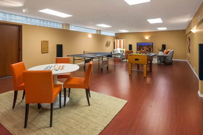 Midcentury Laurelhurst luxury home's staged games room