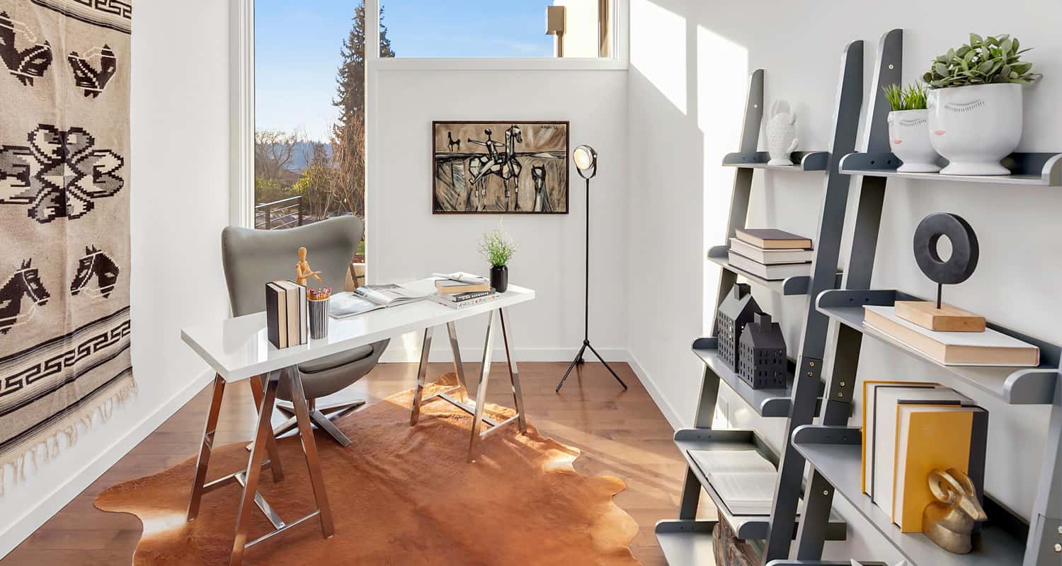 staged home office