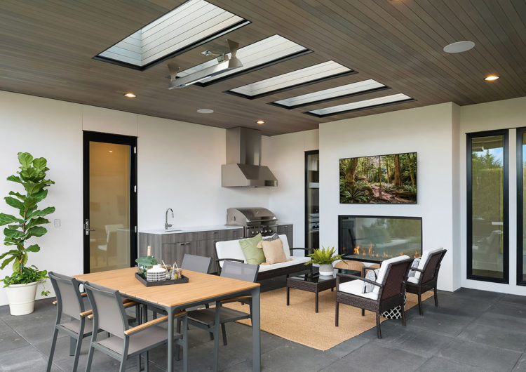 staged luxury outdoor patio seating
