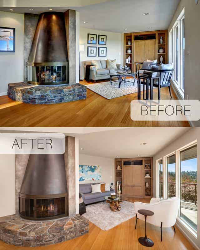 Before & After Photo effective home staging