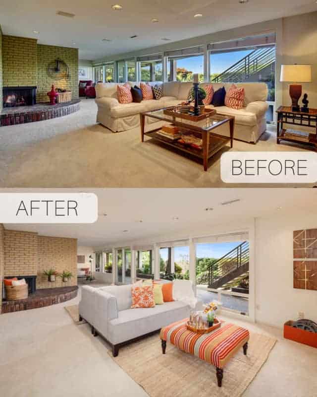 Before & After Photo effective home staging