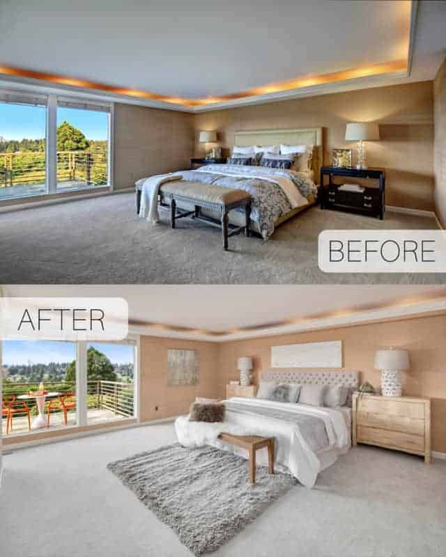 Before & After Photo effective home staging