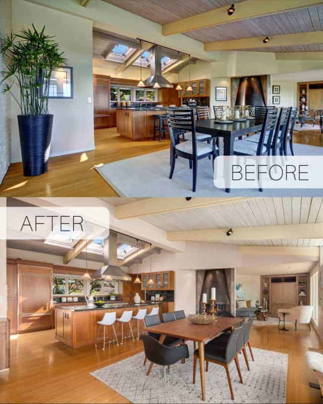 Before & After Photo effective home staging