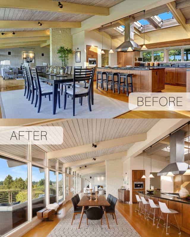 Before & After Photo effective home staging