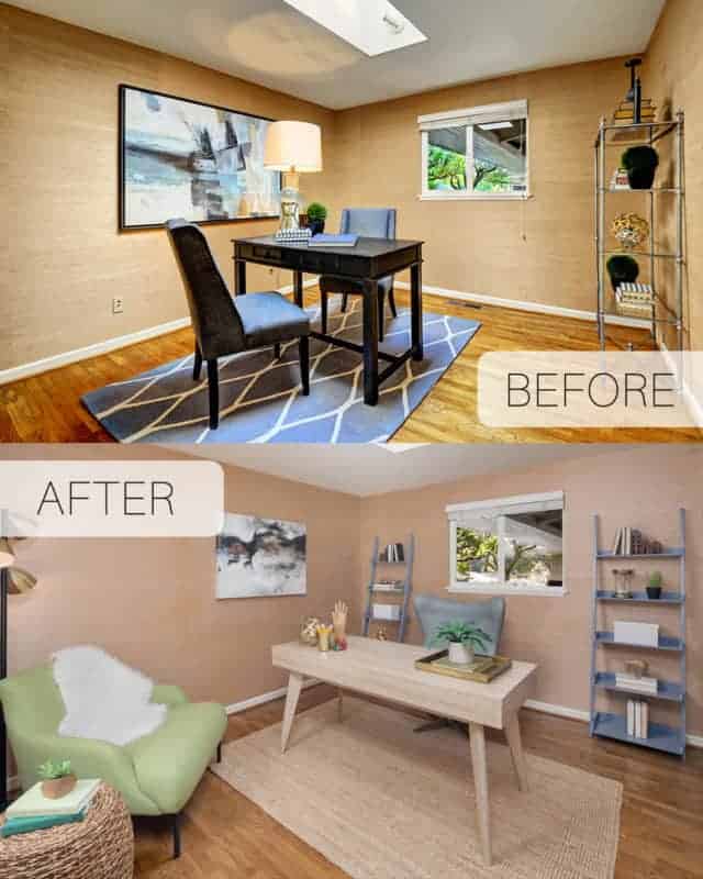 Before & After Photo effective home staging