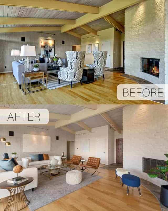 Before & After Photo effective home staging