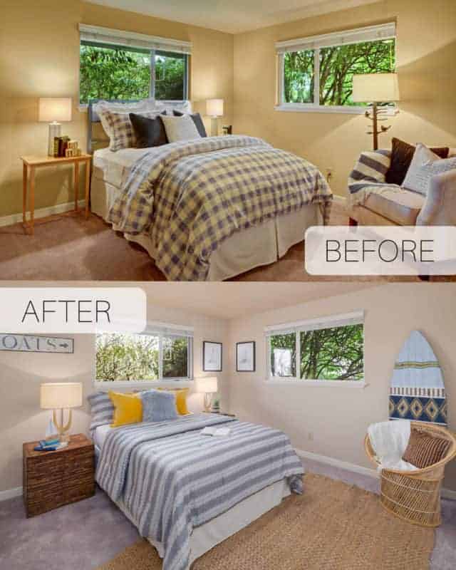 Before & After Photo effective home staging