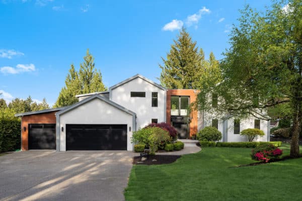 Home exterior with garage