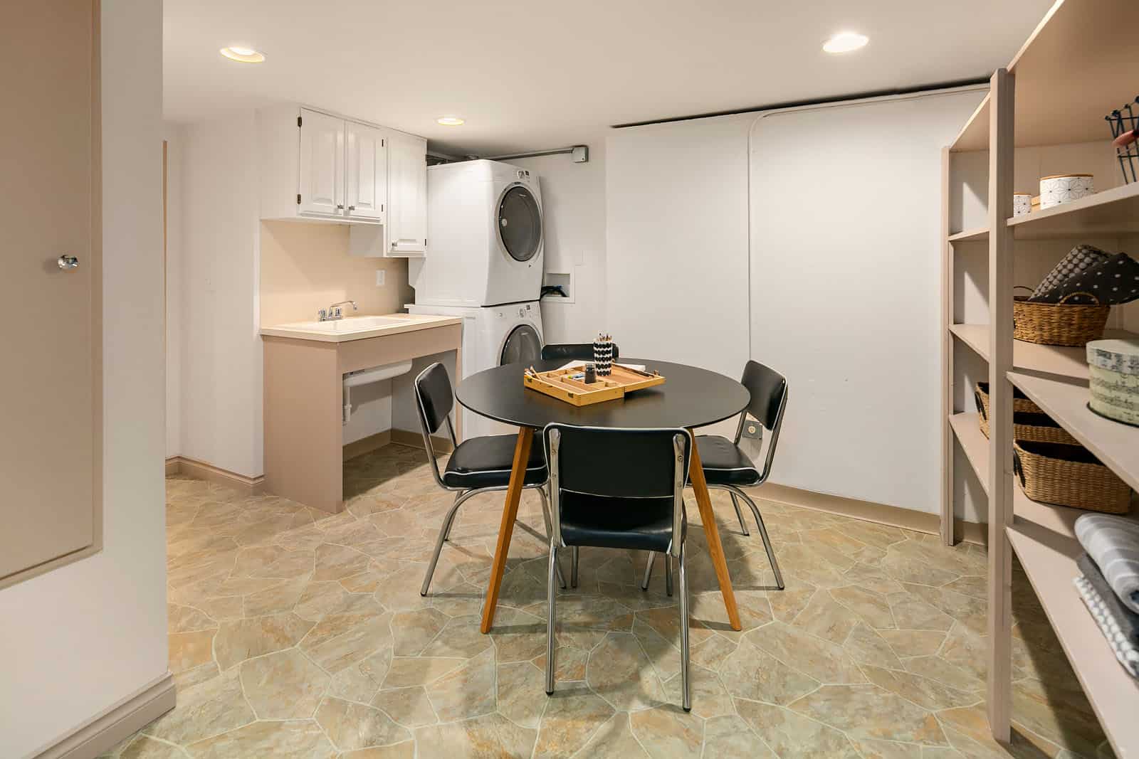 laundry room with table 