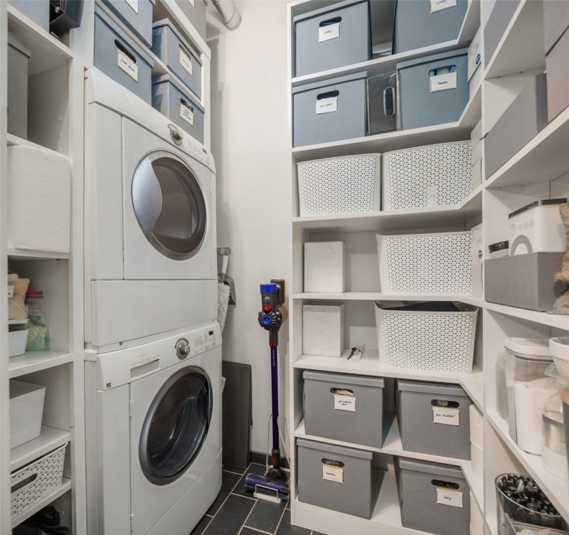 organizing laundry room