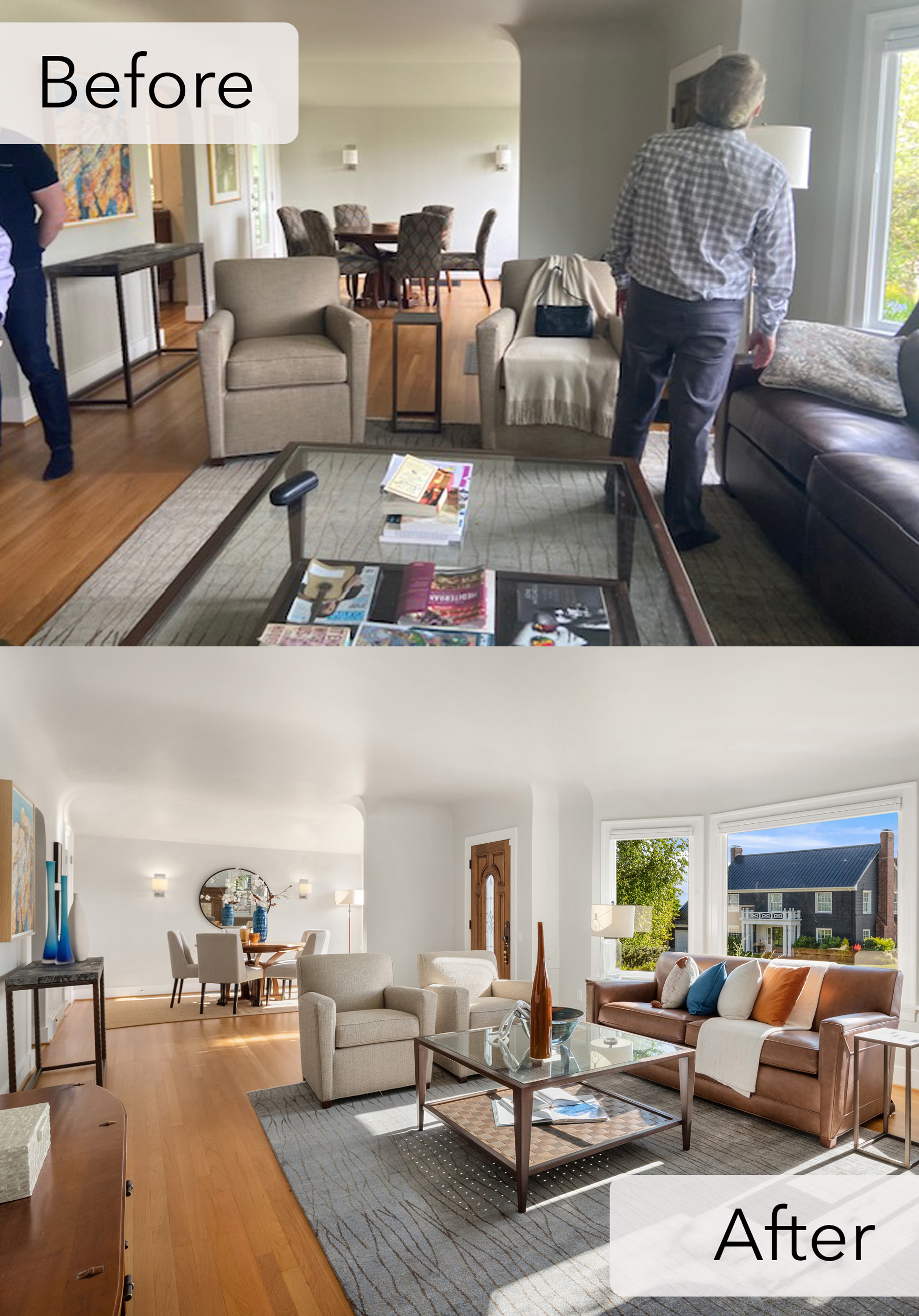 Before & After of a partial staging design