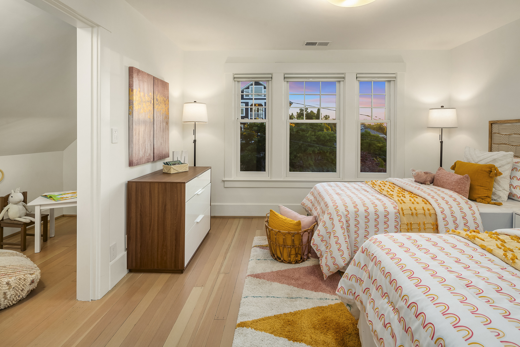 Staged Kid's bedroom and play area Queen Anne Seattle