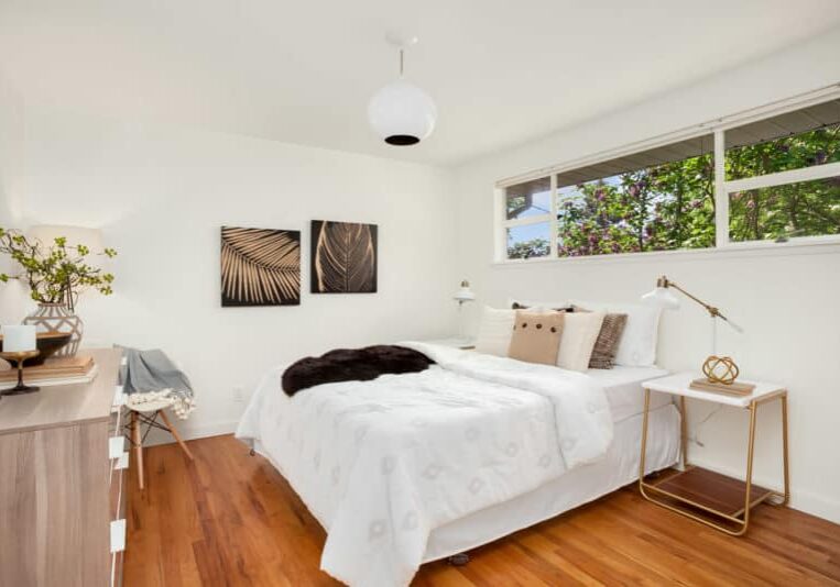 Staged Modern Bedroom