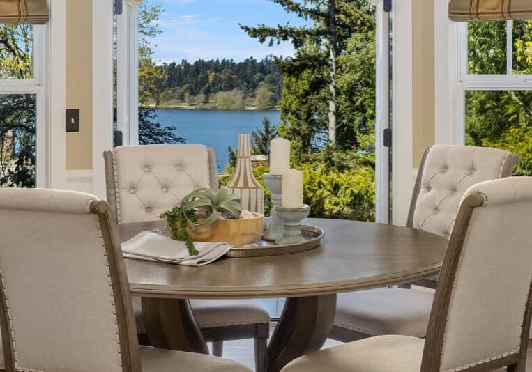 Luxury Staged Mercer Island Dining Room